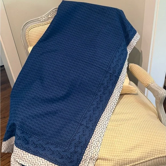 Julia Amory Blue Pareo Set with White Trim - Picture 5 of 8